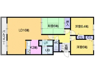サーム野幌駅【11階】の間取り