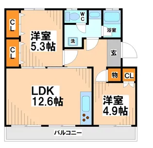 車返団地【5階】の間取り