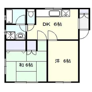 コーポかがやきII【1階】の間取り