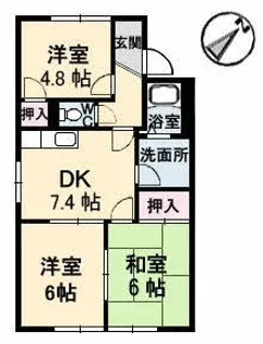 フレグランスやぐち【1階】の間取り