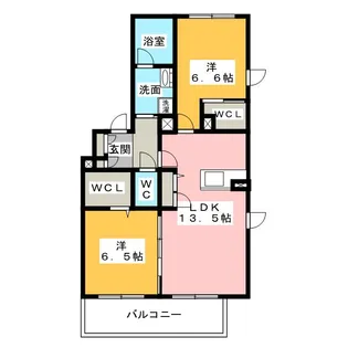 アクシス元宮【2階】の間取り