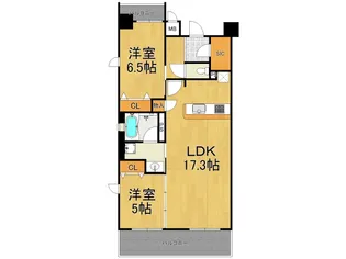 セイル西宮北口【5階】の間取り