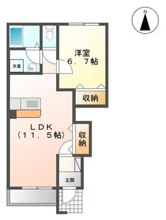 ラトゥールV【1階】の間取り