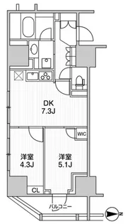 ザ・ライオンズフォーシア町屋【5階】の間取り