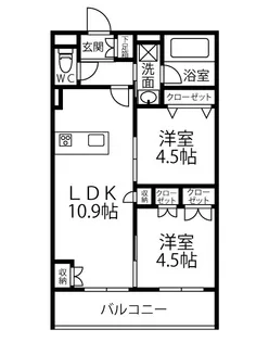 キルシュブリューテ2【4階】の間取り