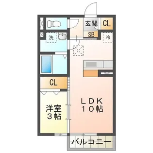 モナリエ山城【1階】の間取り