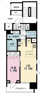 アスデュール日本橋人形町【2階】の間取り
