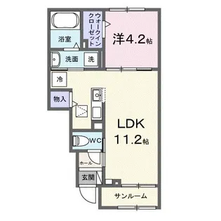 ブリリアント湘南【1階】の間取り