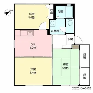 ストーク 2番館 A棟【1階】の間取り