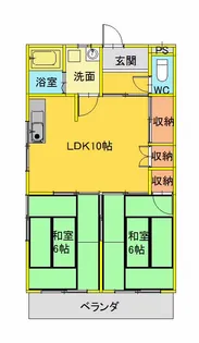 サンハウス中村【1階】の間取り