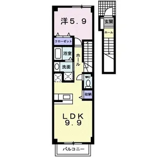 レフィナード・TI【2階】の間取り