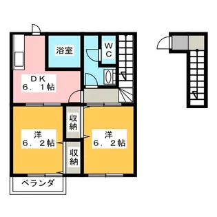 コートヤードI【2階】の間取り