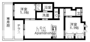 ルミエール【1階】の間取り