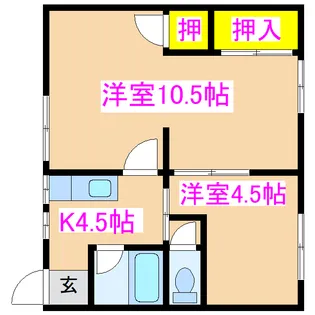 ALBA B棟【2階】の間取り