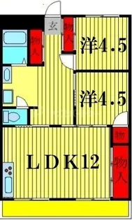 桜台染谷ハイツ【4階】の間取り