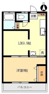 コーポアサカ谷在家第一【1階】の間取り
