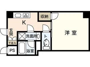 フォーチュナ上安駅前【5階】の間取り