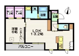 ドエル中村北【3階】の間取り