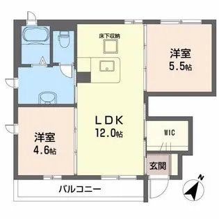 メゾンスカイヒルズ F棟【1階】の間取り