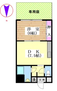 シャトーマルカ【1階】の間取り