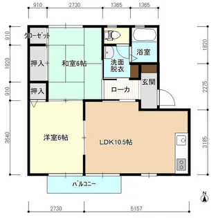 プランタン【2階】の間取り