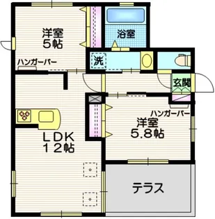 メゾン田園【1階】の間取り