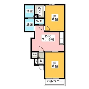 プリムローズ B【1階】の間取り