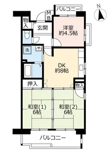 URアルビス寺本【2階】の間取り