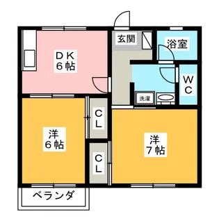 プランドール・アン【2階】の間取り