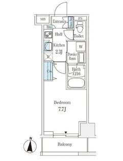 ラティエラ練馬【8階】の間取り