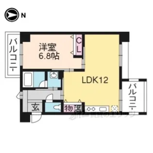 LATTICEHIGASHINO【7階】の間取り