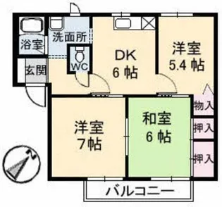 グリーンハイツ【2階】の間取り