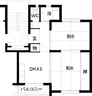 名島600棟【4階】の間取り