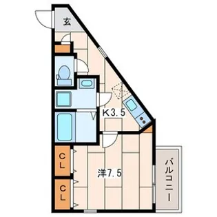Les Ailes VII (レ・ゼール7)【3階】の間取り