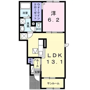 メゾン・ド・コリーヌ B【1階】の間取り