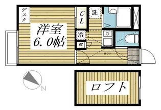ハイツ南国分寺台【2階】の間取り