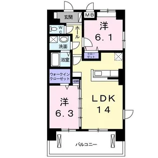 オリーブ コート塚田【3階】の間取り