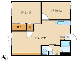 タウニーカワシリ【1階】の間取り