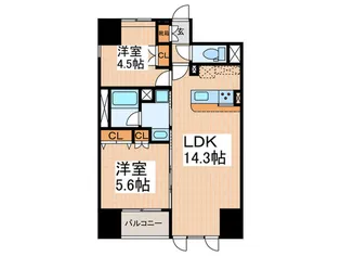 ラフィネスサマン【12階】の間取り