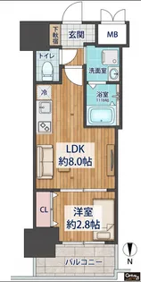 セレニテ本町東リアン【5階】の間取り