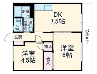 パナハイツ登呂【1階】の間取り