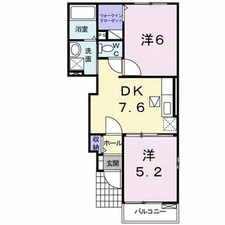 ヴィラ・クリアネスC【1階】の間取り