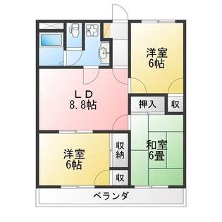 ロイヤルハイム1【2階】の間取り