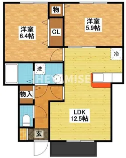 ノーブルメゾン【1階】の間取り