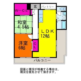 笹口グリーンハイツ【2階】の間取り