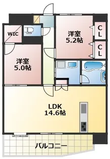SQUARE春日【5階】の間取り