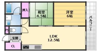 エイチ・ツーオー岸和田【3階】の間取り