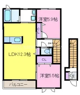 エバー・オンワード 2【2階】の間取り