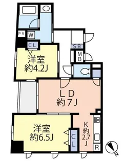 グランヴァンデュヴェール東京【9階】の間取り