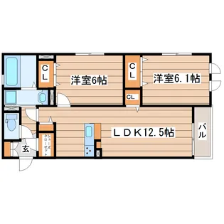 ノアールブラン泉中央【3階】の間取り